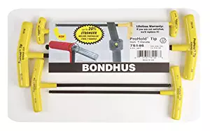 Bondhus 75146 Set of 6 Balldriver T-handles with ProHold Tip, sizes 5/32-3/8-Inch