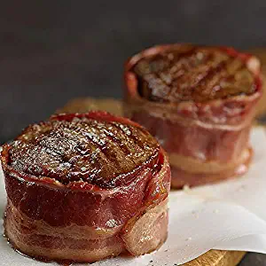 4 Bacon Wrapped Bistro Steaks, 4 oz each from Kansas City Steaks