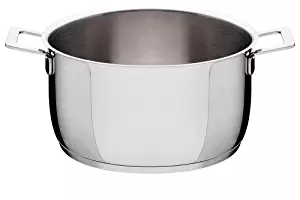 A Di Alessi,AJM101/24"POTS & PANS", Casserole with two handles in 18/10 stainless steel mirror polished,5 qt 27 oz