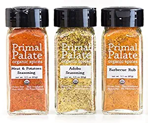 Primal Palate Organic Spices - Signature Blends 3-Bottle Gift Set