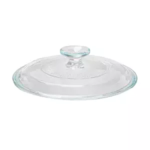 CORNINGWARE French White 1-1/2-qt Fluted Round Glass Cover