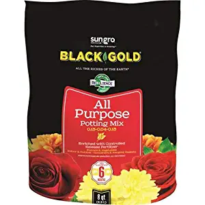 Black Gold 1310102 8-Quart All Purpose Potting Soil With Control