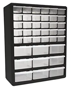 Homak 39-Drawer Parts Organizer, Black, HA01039001