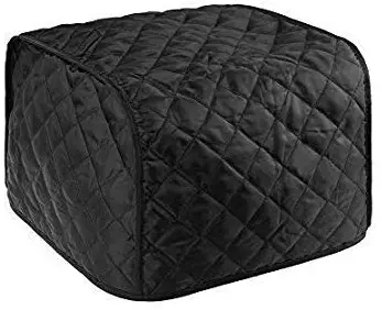 BCP Polyester Fabric Quilted Four Slice Toaster Appliance Dust-proof Cover (Black)