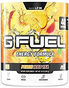 G Fuel Peach Iced Tea Tub (40 Servings) Elite Energy and Endurance Formula