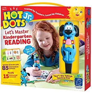 Educational Insights Hot Dots Jr. Let's Master Kindergarten Reading Set, Homeschool, 2 Books & Interactive Pen, 100 Math Lessons, Ages 5+
