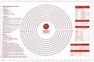 Cook's Fancy Silicone Pastry Mat with Measurements, 24" x 16" Nonstick Mat for Rolling Dough, Reusable Mat Grips Any Surface, Nonslip Baker's Workstation