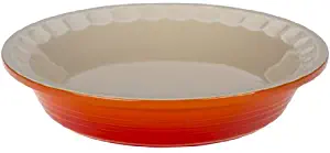 Le Creuset PG1855-232 Heritage Stoneware Pie Pan, 9-Inch, Flame