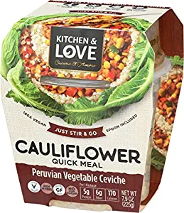 Kitchen & Love Peruvian Vegetable Ceviche Cauliflower Quick Meal, Single