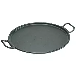 Lodge P14P3 Pro-Logic Cast Iron Pizza Pan, 14-inch, Black