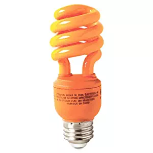 GE Lighting 78958 Energy Smart CFL Party Light 13-Watt Orange T3 Spiral Light Bulb with Medium Base (25-watt replacement) 1-Pack