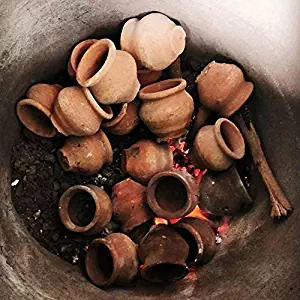Odishabazaar Baked Kulhar Kulhad Cups Tandoori Chai Tea Cup Set of 6 (3.38 oz)