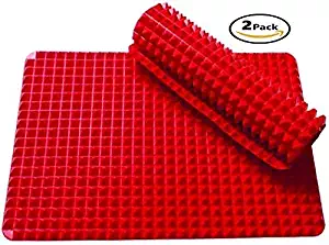 2 Ct Silicone Baking Mat Cooking Sheets Non-stick Fat-reducing 16" x 11.5"