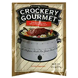 Crockery Gourmet Seasoning Mix for Beef, 2.5-Ounce Packets (Pack of 12)
