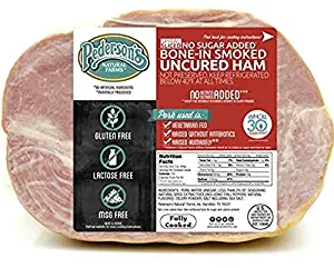 Pederson’s Natural Farms, Spiral Sliced Bone In Uncured Half Ham, (8 to 9 lbs) Serves 14-16. Fully Cooked. No Sugar. – Whole 30 Approved, Keto Diet, Paleo Diet, Nitrite and Nitrate Free, Holiday Ham