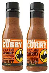 Buffalo Wild Wings Barbecue Sauces, Spices, Seasonings and Rubs For: Meat, Ribs, Rib, Chicken, Pork, Steak, Wings, Turkey, Barbecue, Smoker, Crock-Pot, Oven (Thai Curry, (2) Pack)