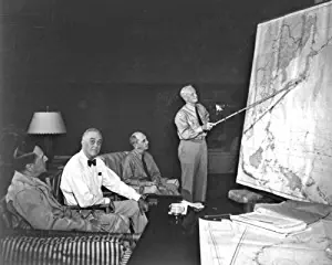 New 8x10 World War II Photo: Roosevelt, MacArthur, Nimitz & Leahy