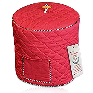 Electric Pressure Cooker Cover Decorative Cover with Pocket for Accessories Fits 6QT Instant Pot (Red)