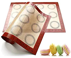 Silicone Baking Mat, Non-Stick Liner for Microwave Toaster Oven Tray Pan. (Red Baking Mat)