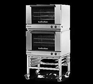 Moffat E27M3/2C Turbofan Electric Double Stacked Convection Oven, (3) Full Size Sheet Pan Capacity (Per Oven) & Casters