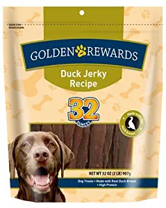 Golden Rewards Duck Jerky Dog Treats, 32 oz