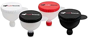 Nutribomb Large Fill N Go Funnel - Protein Funnel - Supplement Funnel - Water Bottle Funnel - Powder Container (4)
