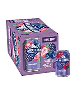 Ice Mountain Natural Zero Calorie/Sweeteners Electrolyte Fruit-Flavored Sparkling Spring Water: Triple Berry - 8 Cans (12 oz)