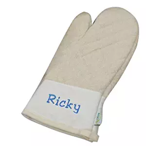 GiftsForYouNow Embroidered Any Name Oven Mitt, 7” x 13”, Machine Washable, Fully Lined
