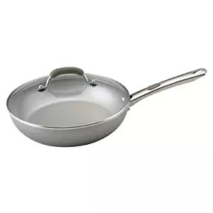 Farberware Specialties Aluminum Nonstick 10.5-Inch Deep Covered Skillet, Champagne