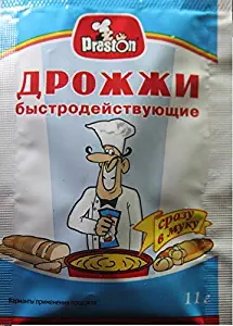 Preston Dry yeast for baking 11g (Pack of 5) Product of Russia Сухие дрожжи