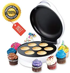 Mini Non-Stick Cupcake Maker For Snack Size Cupcakes, Brownies, and Donuts