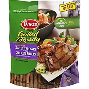 Tyson Grilled and Ready, Sweet Teriyaki Chicken Fillets, 22 Ounce (Frozen)