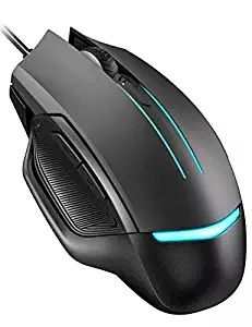 Pictek Gaming Mouse Wired, 3200 DPI, 6 Programmable Buttons (Driver Disk Included), Optical Gamer Gaming Mice with 7 Breathing Lights, Ergonomic Anti-Slip Structure for PC, Computer & Laptop, Black