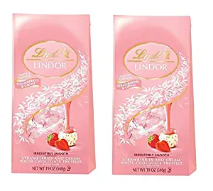 Lindt Lindor Strawberries & Cream White Chocolate Truffles (38 Ounce)