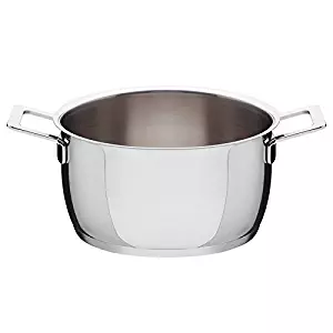 A Di Alessi,AJM101/20"POTS & PANS", Casserole with two handles in 18/10 stainless steel mirror polished,3 qt 12 ¾ oz