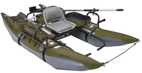 Classic Accessories Colorado XT Inflatable Pontoon Boat With Transport Wheel & Motor Mount