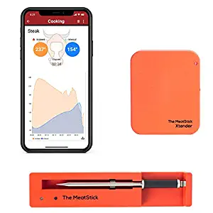 The All New MeatStick 300 Feet Xtender Set - True and Smart Wireless Meat Thermometer with Withstanding High Temperature for BBQ, Oven, Smoker, Stove Top, Kitchen, Sous Vide, Rotisserie, Kamado