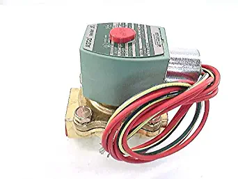 ASCO 8210G009-120/60,110/50 Brass Body Pilot Operated General Service Solenoid Valve, 3/4" Pipe Size, 2-Way Normally Closed, Nitrile Butylene Sealing, 125 psi Maximum Air Operating Pressure, 3/4" Orif