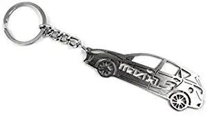Keychain With Ring For Mazda 3 II 5D Steel Key Pendant Chain Automobile Gift Car Design Accessories Laser Cut Home Key