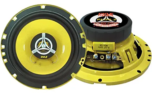 Car Two Way Speaker System - Pro 6.5 Inch 240 Watt 4 Ohm Mid Tweeter Component Audio Sound Speakers For Car Stereo w/ 30 Oz Magnet Structure, 2.25” Mount Depth Fits Standard OEM - Pyle PLG6.2 (Pair)