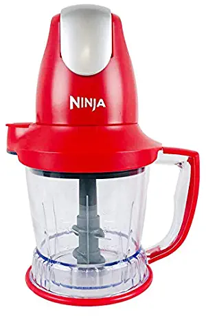 Ninja Storm Food Processor Blender Master Bowl 450W Motor Power Pod with Total Crushing Technology BPA-Free Pitcher Red QB751Q (Renewed)