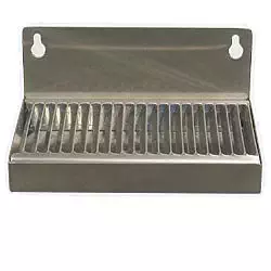 Beverage Factory DP-117ND Beer Drip Tray 6" Stainless Steel Wall Mount with No Drain