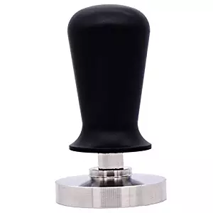 Calibrated Coffee Tamper 58mm Flat Base,304 Stainless Steel Professional Barista Espresso Coffee Tamper Machine 58mm(Black)