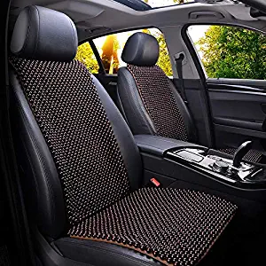 CHOYE Summer car Wooden Beads Cushion Compatible with Alfa Romeo 4C Spider 8C Competizione 8C Spider Giulia Stelvio Natural Material car seat Protector Cool Breathable