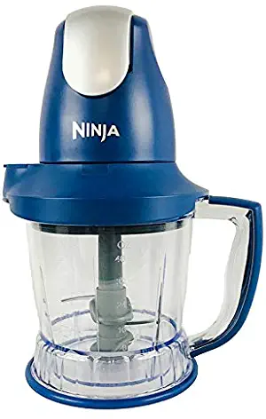Ninja Storm Food Processor/Blender with 450-Watt Motor base| Power Pod with Total Crushing Technology| BPA-Free Pitcher Blue QB751Q (Renewed)