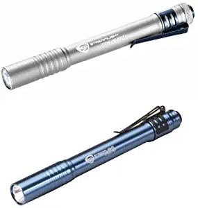 Streamlight Stylus Pro Pen Light with White LED and Holster, Silver and Blue