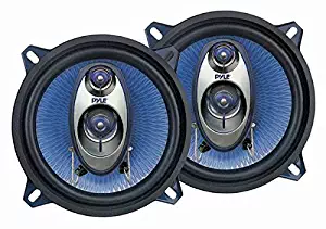 5.25” Car Sound Speaker (Pair) - Upgraded Blue Poly Injection Cone 3-Way 200 Watt Peak w/Non-fatiguing Butyl Rubber Surround 100-20Khz Frequency Response 4 Ohm & 1" ASV Voice Coil - Pyle PL53BL
