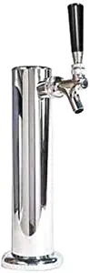 Draft Warehouse Single Faucet Stainless Steel Body Draft Beer Tap Tower, 2-1/2-Inch Diameter